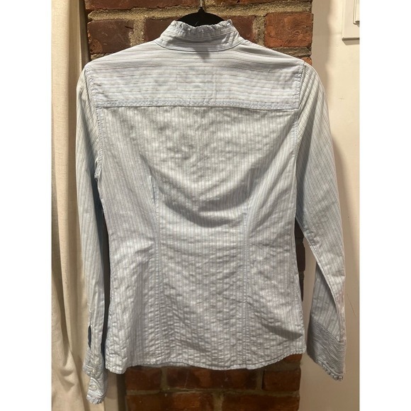 American Eagle Ruffled Stripped Button Down - Picture 3 of 5